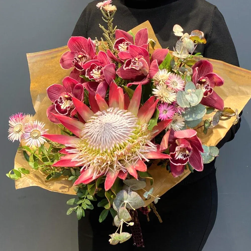 Букеты в крафт бумаге