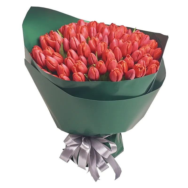 Букет из 101 красного тюльпана