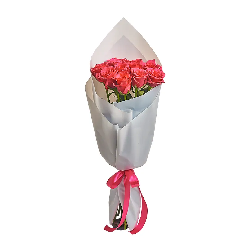 Букет из 13 розовых роз Премиум