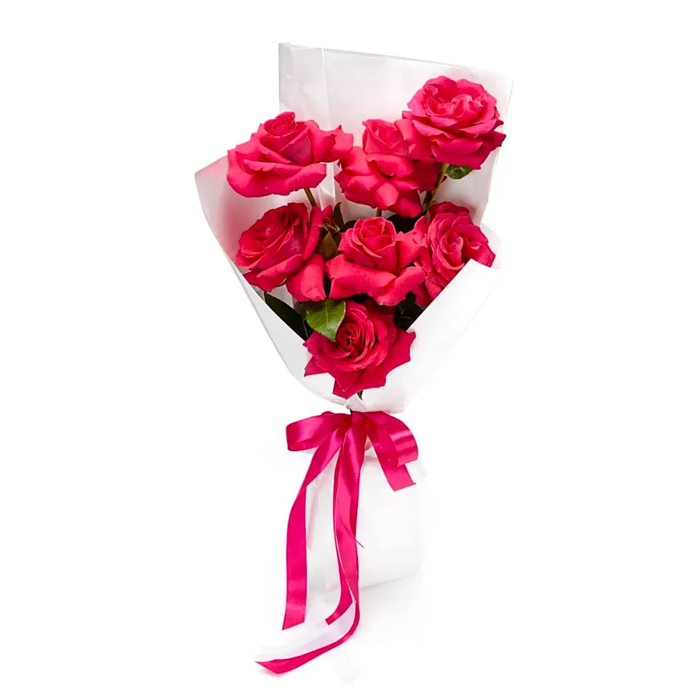 Букет из 7 вывернутых роз Пинк Флойд