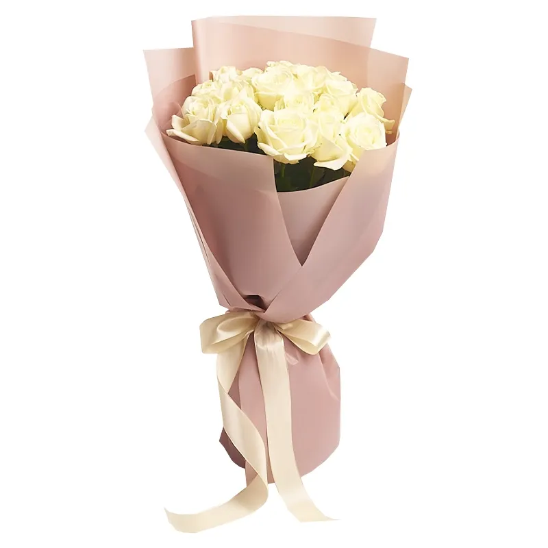 Букет из 21 белой розы (60 см)