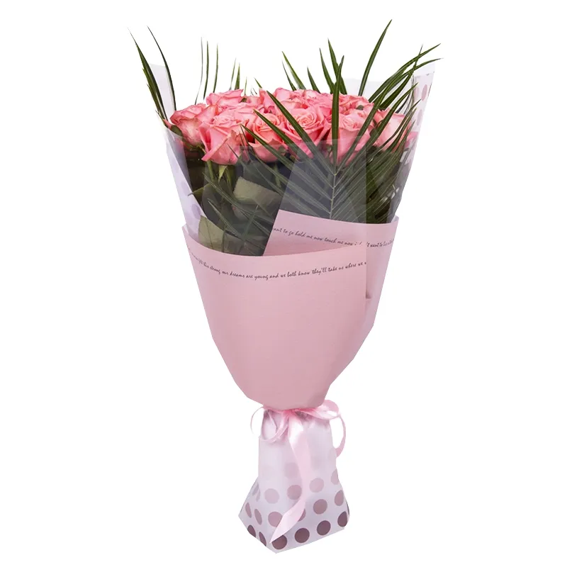 Букет из 21 малиновой розы (60 см)