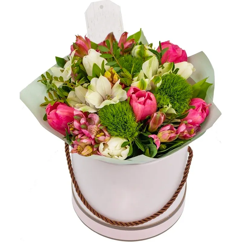 Цветы в коробке «Тайна сердца»