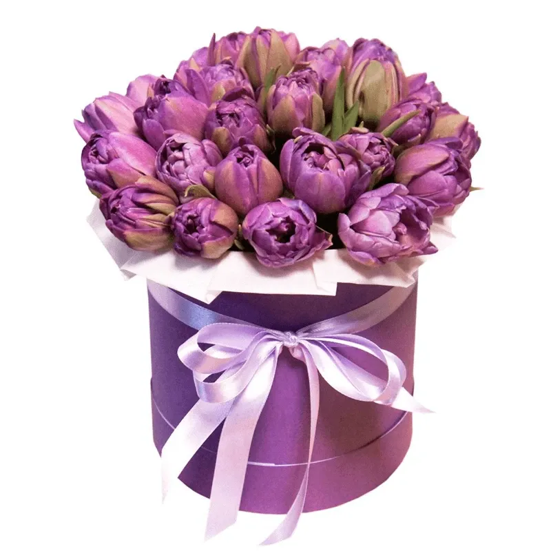 Цветы в коробке «Театр цветов»