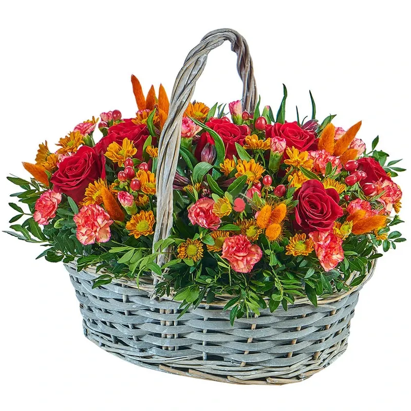 Корзина с цветами «Ласковый взгляд»