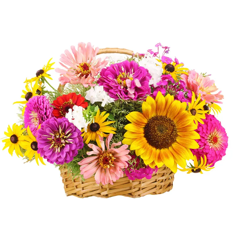 Корзина с цветами «Медальон»