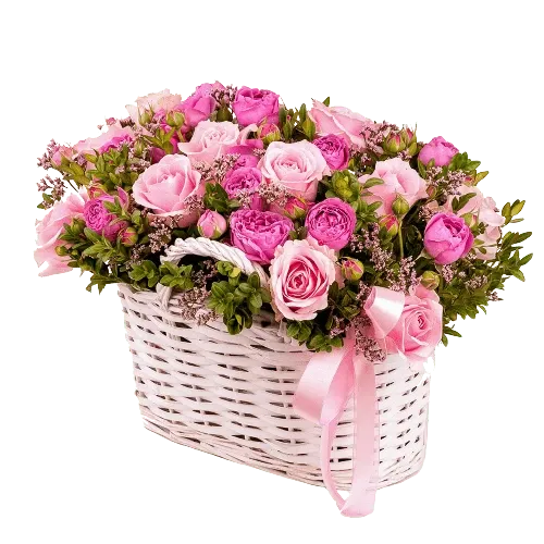 Корзина с цветами «Водопад любви»