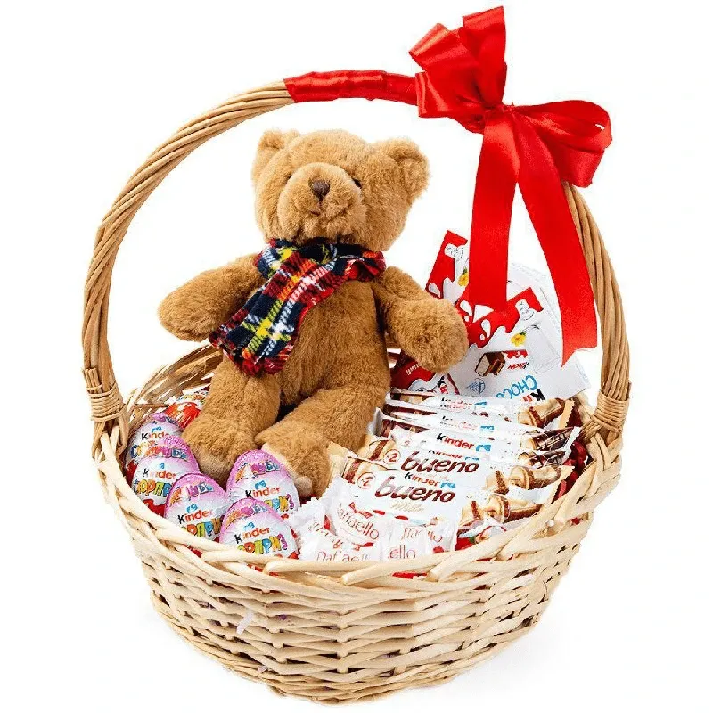 Корзина «Со сладостями и мягкой игрушкой №2»